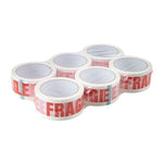 Acrylic White Fragile Tapes (48mm X 91m) - Pack of 6 - Manc Global Logistics